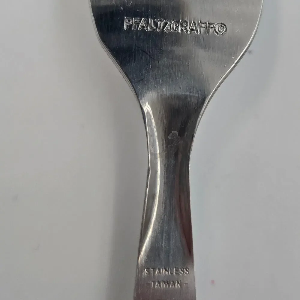 Two Pfaltzgraff Snow Village Stainless Steel Salad Fork Replacements